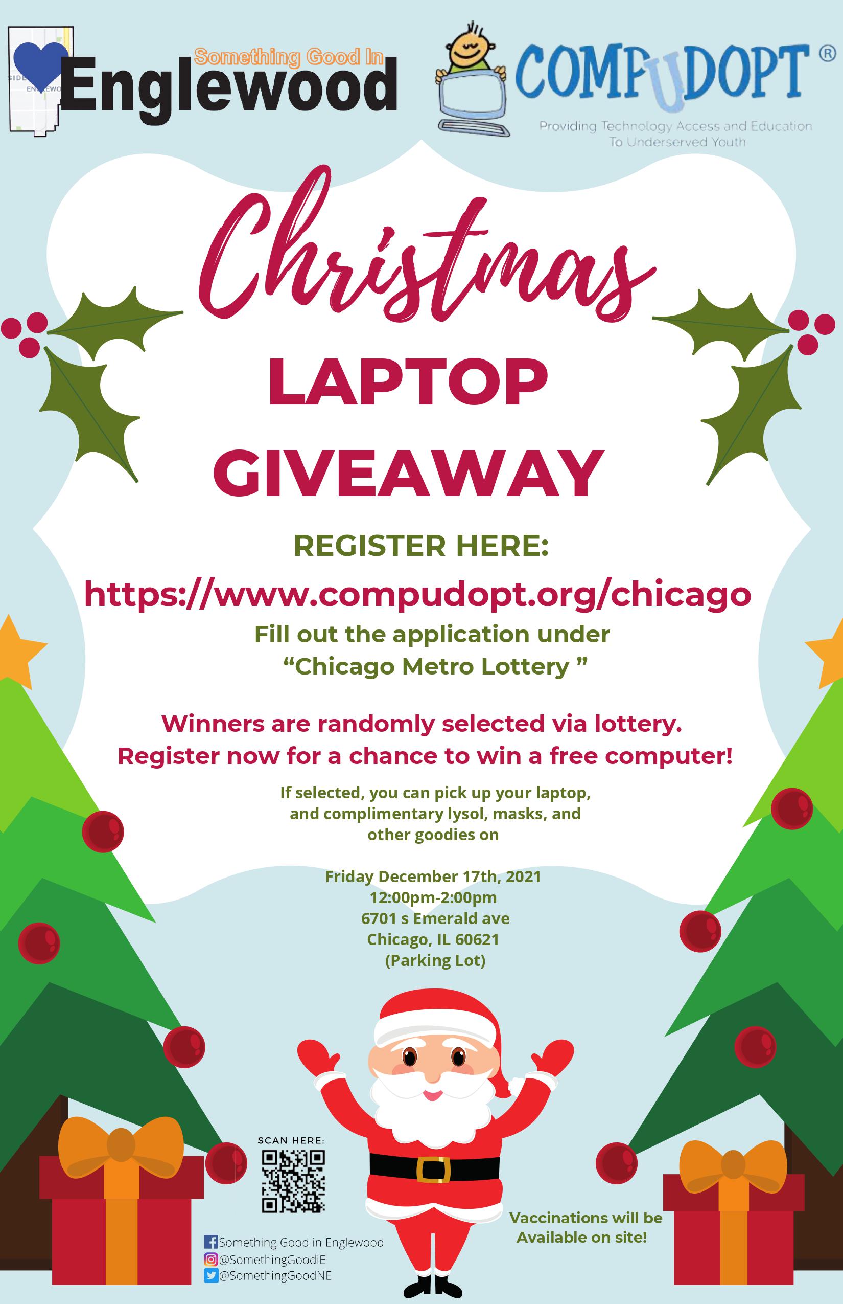christmas laptop giveaway flyer